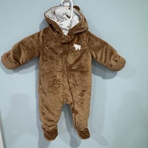 Carter's Brown Fleece Baby Footie